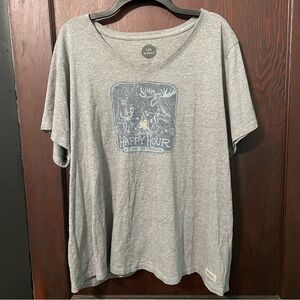 Life is Good "Happy Hour" Gray t-shirt